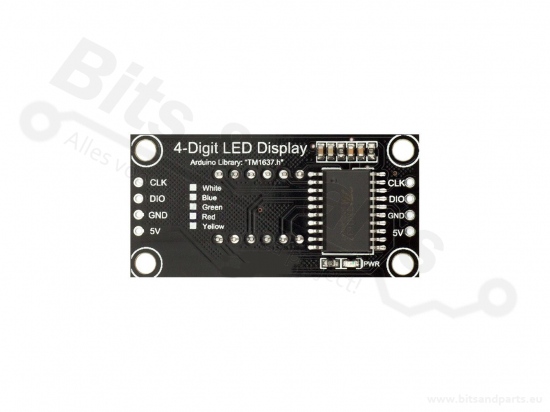 Digit display 4-digit 7-segment red clock TM1637 - 30x14mm
